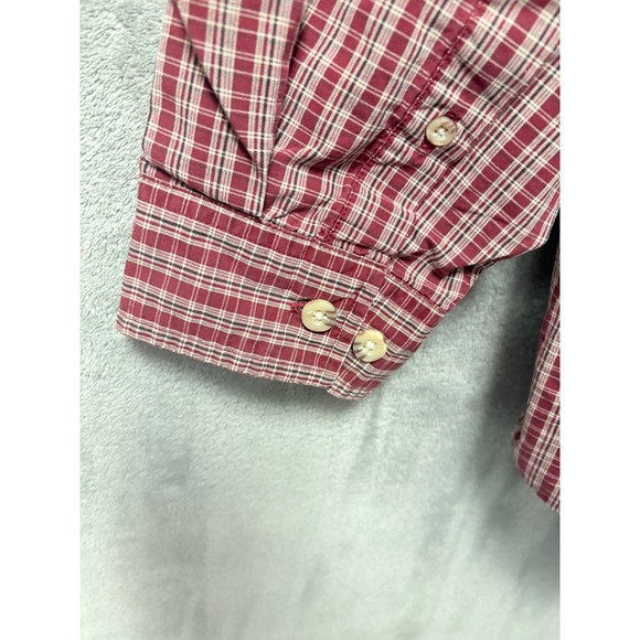 Carhartt Mens Red Plaid Button Down Long Sleeve Shirt Size XL 100% Cotton - Picture 7 of 10